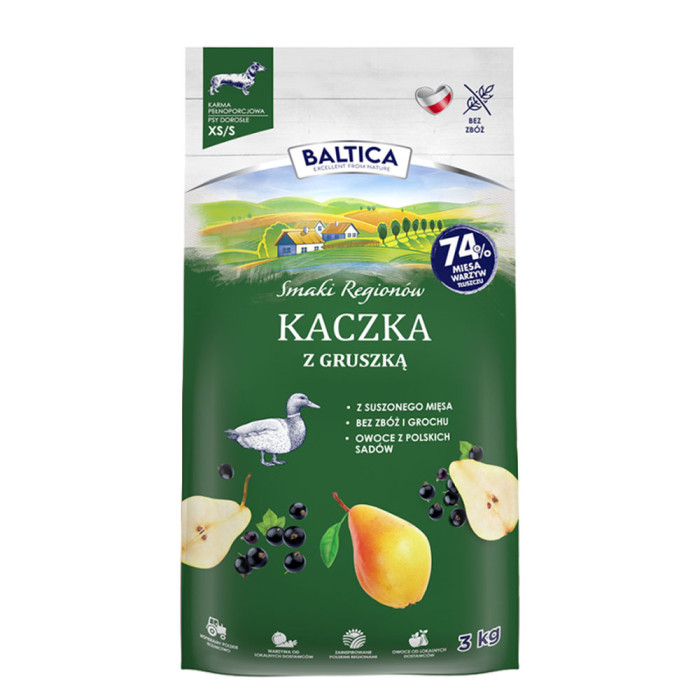 Baltica Adult Kaczka z gruszką dla psów ras małych 3 kg
