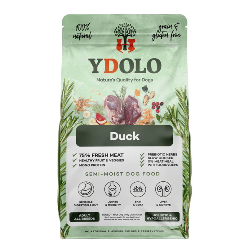 YDOLO Duck Kaczka półwilgotna karma dla psa 10 kg