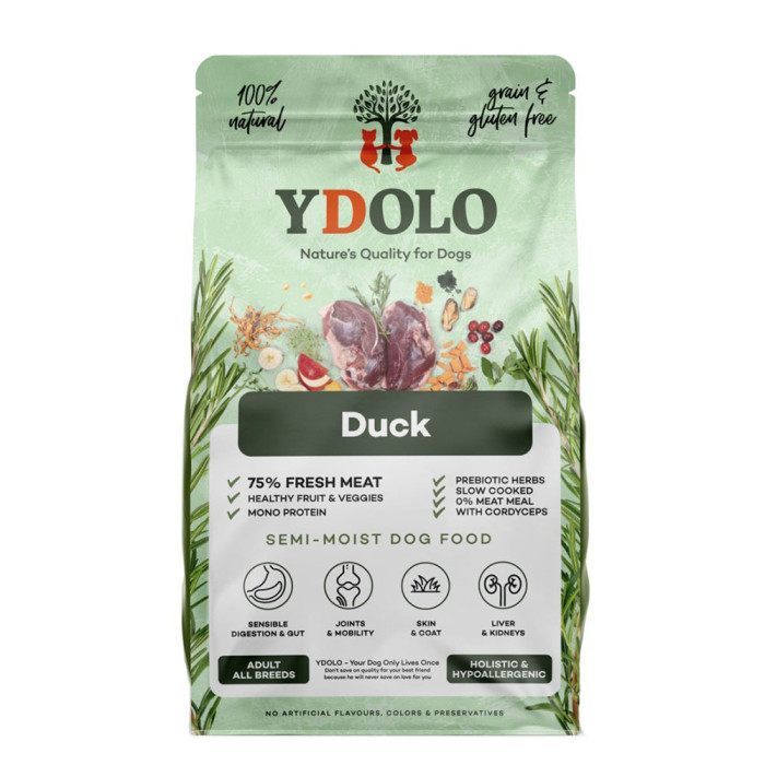 YDOLO Duck Kaczka półwilgotna karma dla psa 2,5 kg