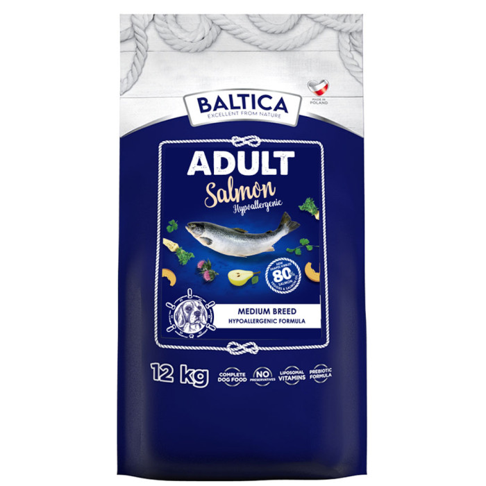 Baltica Adult Salmon karma z łososiem dla psów dorosłych ras średnich 12kg