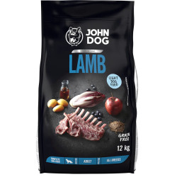 John Dog Premium Line Light Sucha Karma Dla Psów Jagnięcina 12 kg