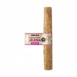 John Dog suszony gryzak dla psa rurka ze skóry Jelenia 25 cm