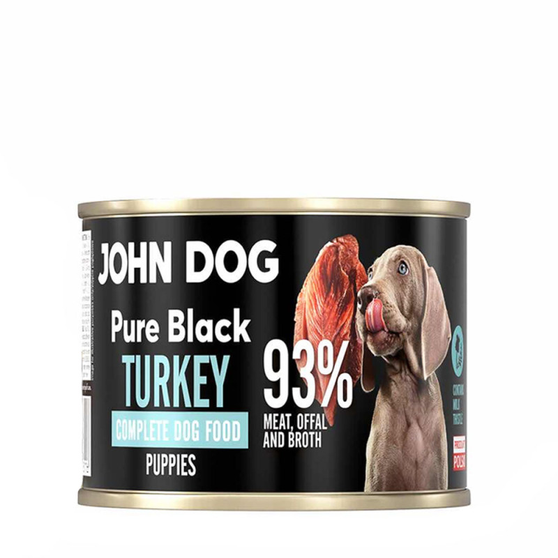 John Dog Pure Black mokra karma dla szczeniąt Indyk 200g