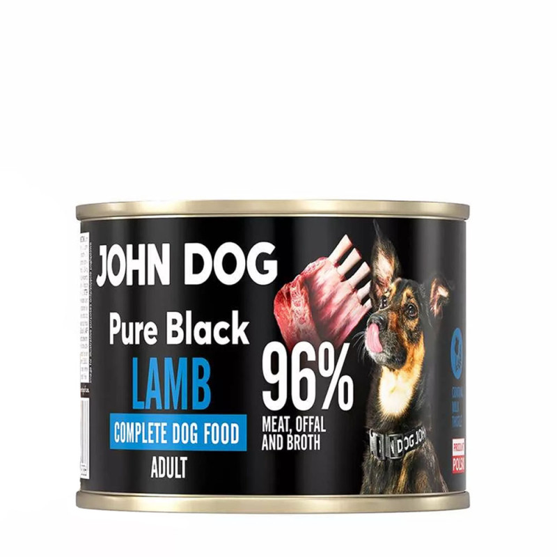John Dog Pure Black mokra karma dla psa Jagnięcina 200g