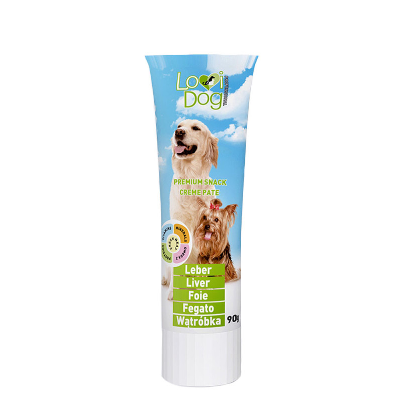 Lovi Dog Pasztet w tubce dla psa z wątróbką na sierść i skórę 90g