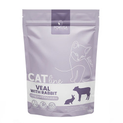 Pokusa CatLine Cielęcina Z Królikiem 1kg - karma sucha dla kociąt