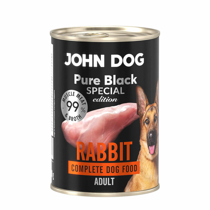 John Dog Black Pure Black Special mokra karma dla psa Królik 400g