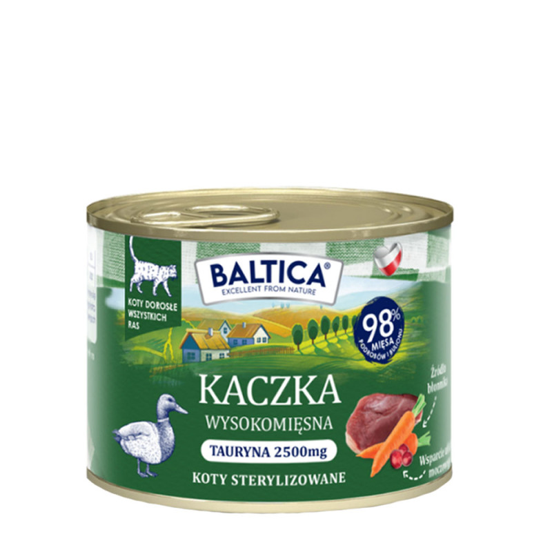 Baltica Kaczka Karma mokra dla kota 185g