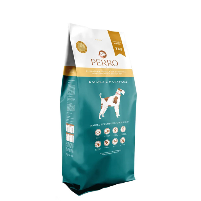 Perro Kaczka z Batatami sucha karma dla psów ras średnich i dużych 1kg