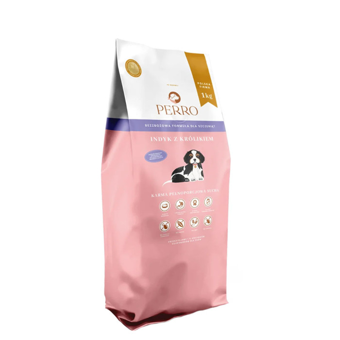 Perro Junior Indyk z królikiem dla szczeniąt 1kg