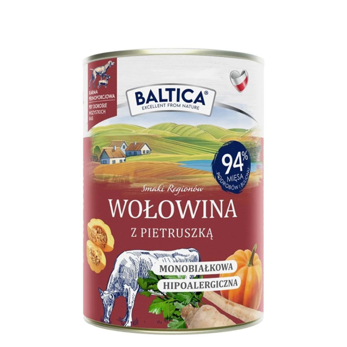 Baltica mokra karma dla psów Wołowina z pietruszką 400g