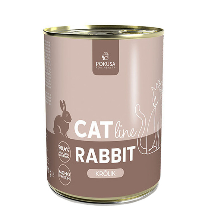 Pokusa CatLine mokra karma dla kotów Królik 400g