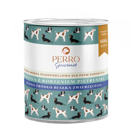 Perro Gourmet mokra karma dla psa Konina z pietruszką 800g Perro - 1