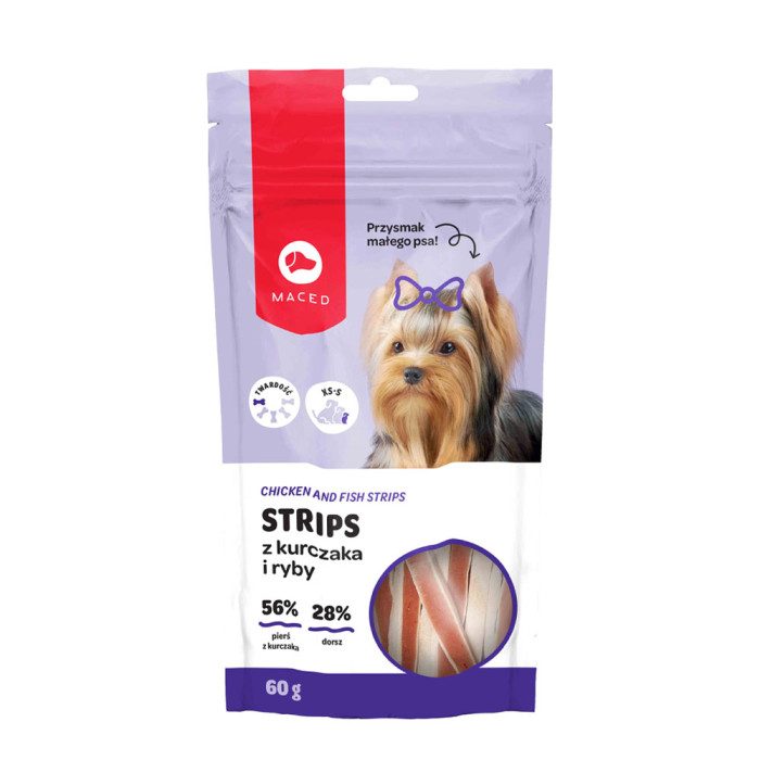 Maced Stripsy z kurczaka i ryby 60g