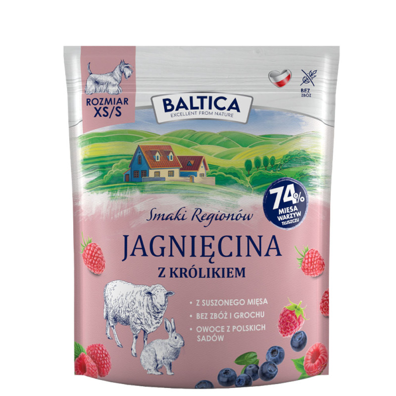 Baltica Adult Jagniecina z Królikiem rasy XS/S 1 kg
