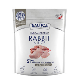 Baltica Adult Rabbit & Rice karma z królikiem dla psów dorosłych ras średnich 1kg
