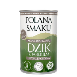 Polana Smaku Dzik z jabłkiem  mokra karma dla psa 400g