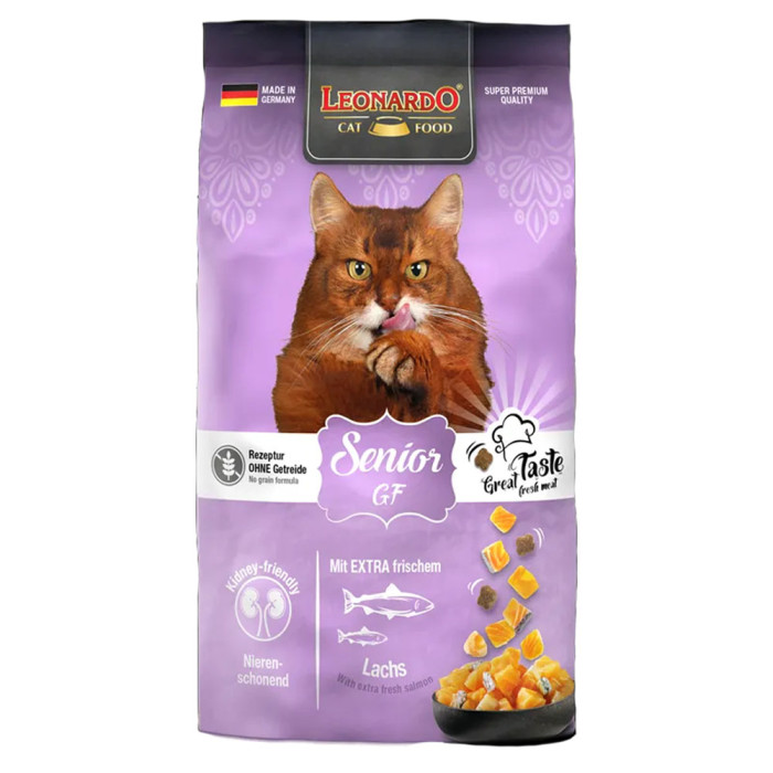 Leonardo Senior GF Łosoś 300g - sucha karma dla starszych kotów