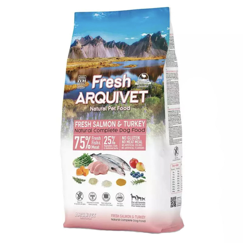 Arquivet Fresh Łosoś z Indykiem Półwilgotna karma dla psa 10 kg