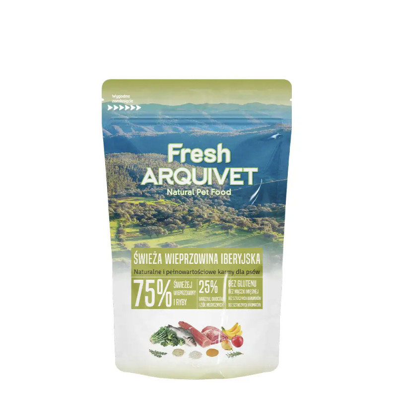 Arquivet Fresh Wieprzowina Iberyjska i Ryba Oceaniczna Półwilgotna karma dla psa 100 g