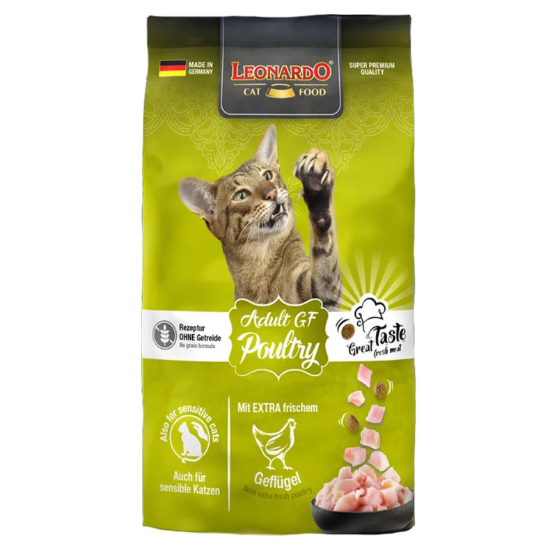 Leonardo Adult Poultry Gf Sucha karma bezzbożowa dla kotów 300g
