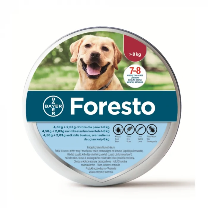 Bayer Foresto Obroża przeciw pchłom i kleszczom dla psów powyżej 8 kg