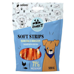 Mr. Bandit Soft Strips kurczak z dorszem 500g