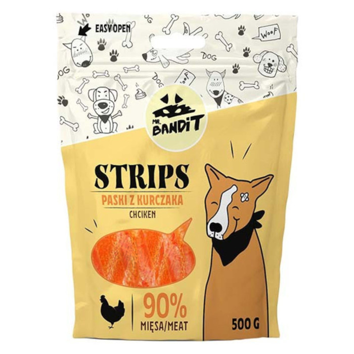 Mr. Bandit Soft Strips paski z kurczaka 500g