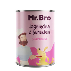 Mr. Bro Jagnięcina z Burakiem 400g karma mokra dla psa