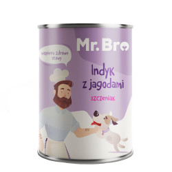 Mr. Bro Puppy Indyk z Jagodami 400g karma mokra dla szczeniąt