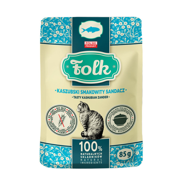 Folk Kaszubski smakowity sandacz dla kota saszetka 85g
