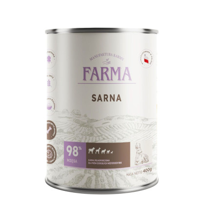 FARMA Select Sarna 400g - monobiałkowa karma mokra dla psów