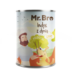 Mr. Bro LIGHT Indyk z Dynią 400g karma mokra dla psa