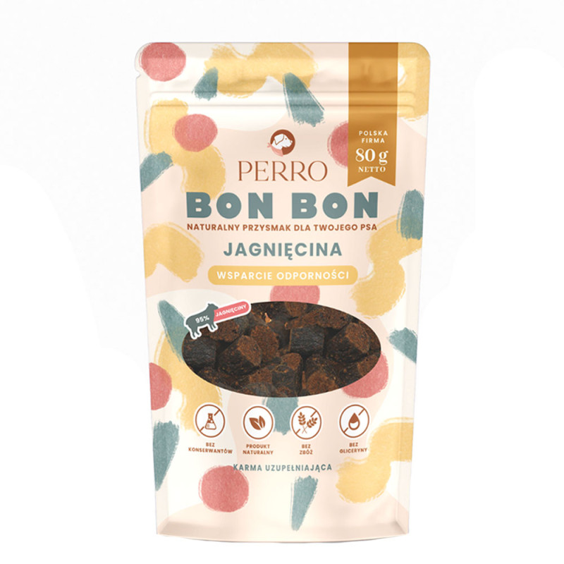 Perro Bon Bon Jagnięcina wsparcie odporności - przysmaki z dodatkiem funkcyjnym 80g
