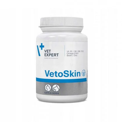 VetExpert Vetoskin Preparat dla psów i kotów na skórę i sierść 90 kapsułek