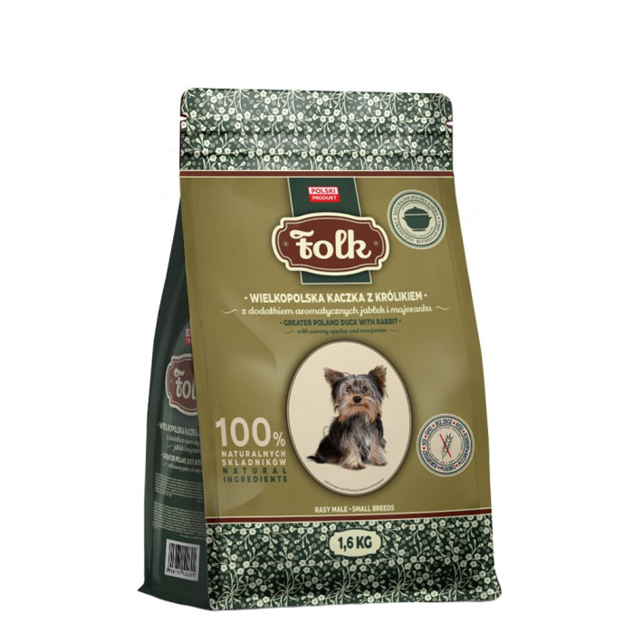 FOLK MINI Wielkopolska kaczka z królikiem z dodatkiem aromatycznych jabłek i majeranku 1,6 kg