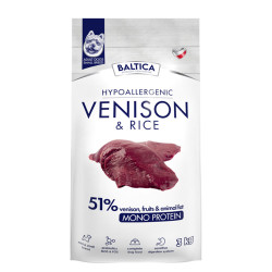 Baltica Adult Venison & Rice karma z dziczyzną dla psów dorosłych ras małych 3 kg