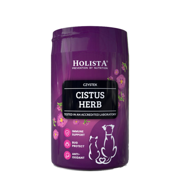 Holista Pets BIO Cistus Czystek dla psów i kotów Poprawia/zmienia zapach ciała odstraszając pasożyty 100g