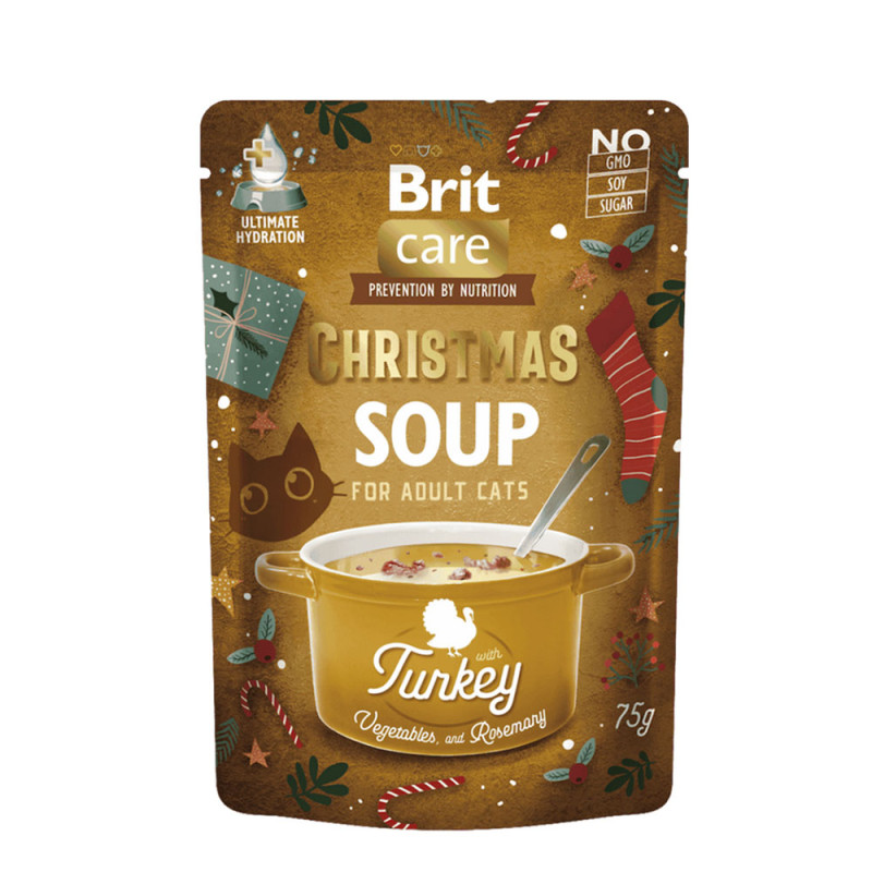 Brit Care Cat Christmas Soup Turkey – Świąteczna zupa z indykiem dla dorosłych kotów 75g