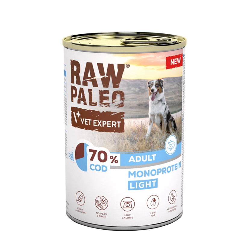 Raw Paleo Dorsz Light Monoproteinowa karma mokra dla psa 400g