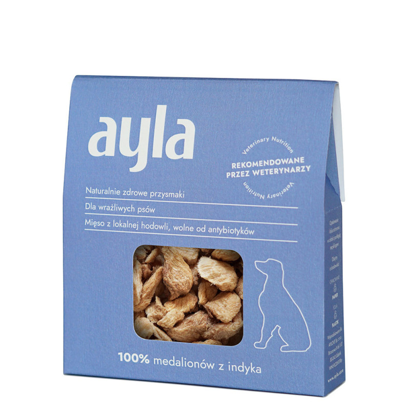 AYLA medaliony z indyka liofilizowany przysmak dla psa 28g
