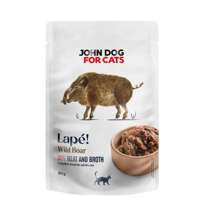 John Dog Lapé Dzik Monobiałkowa karma mokra dla kota 100g