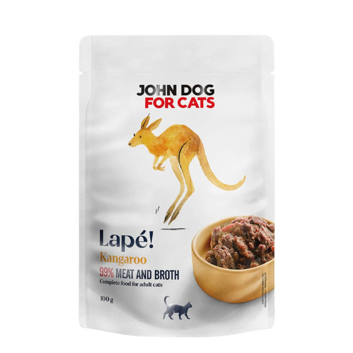 John Dog Lapé Kangur Monobiałkowa karma mokra dla kota 100g
