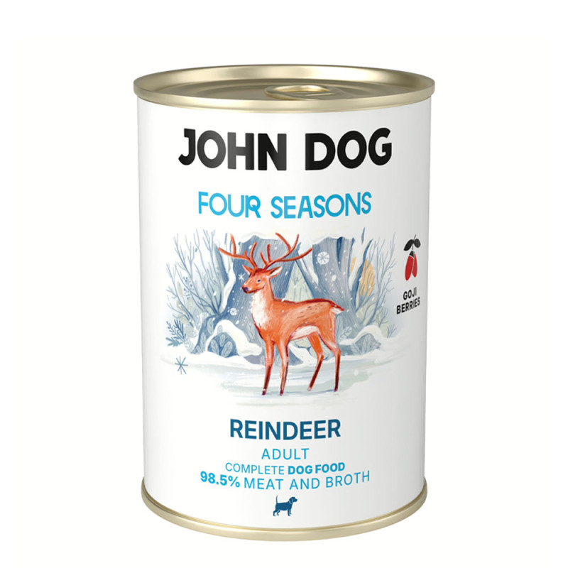 John Dog Four Seasons mokra karma dla psa renifer 400g