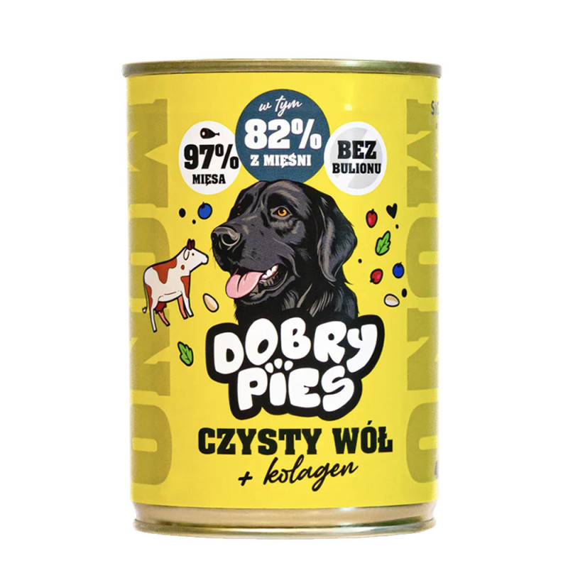 Dobry Pies Wołowina monoproteinowa mokra karma dla psa 400g