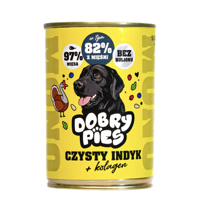 Dobry Pies Indyk monoproteinowa mokra karma dla psa 400g