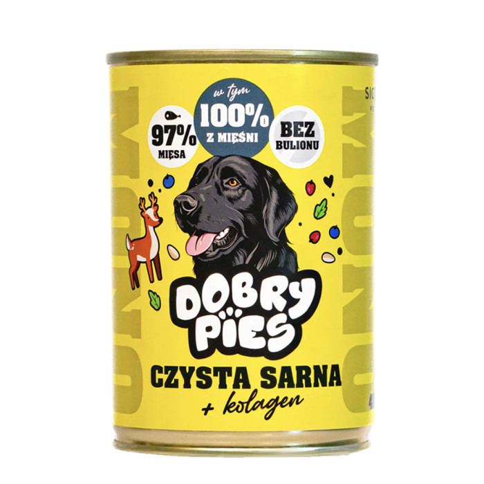Dobry Pies Sarna monoproteinowa mokra karma dla psa 400g