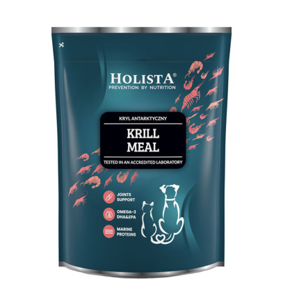 Holista Pets Mączka z kryla dla psów i kotów Smaczny dodatek do posiłków  500g