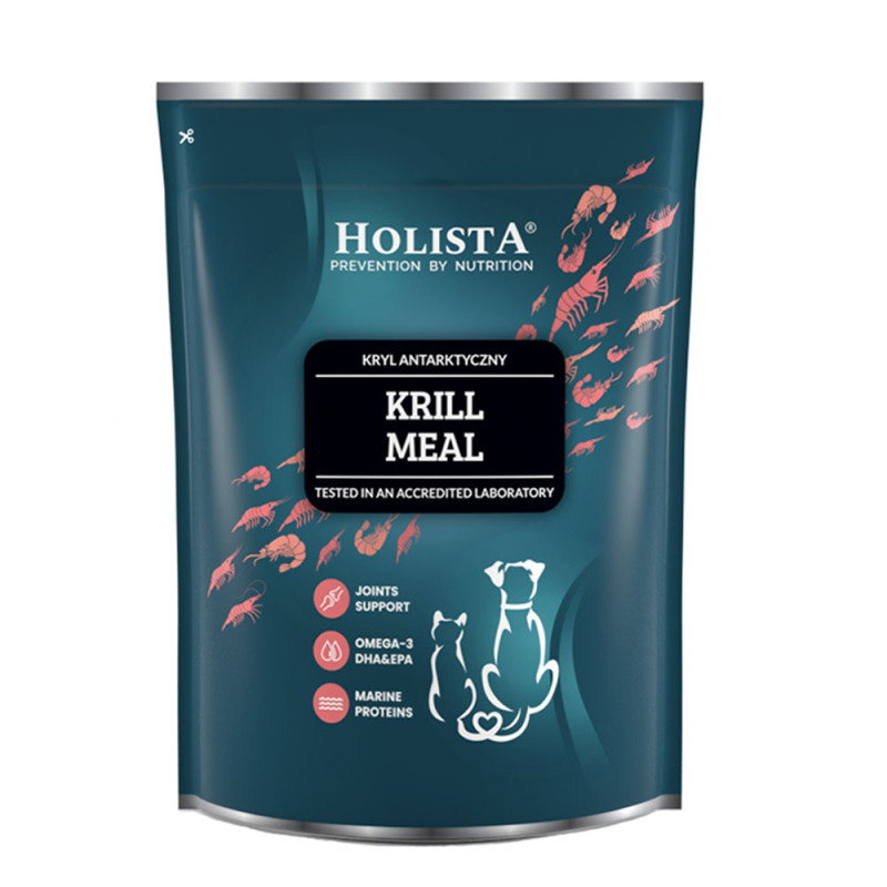 Holista Pets Mączka z kryla dla psów i kotów Smaczny dodatek do posiłków  500g