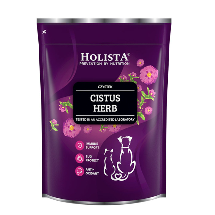 Holista Pets BIO Cistus Czystek dla psów i kotów Poprawia/zmienia zapach ciała odstraszając pasożyty 500g
